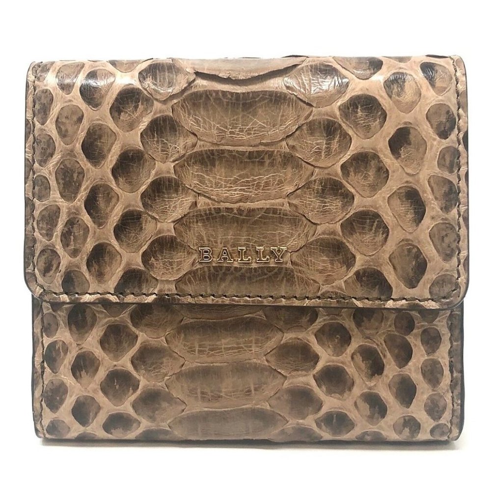 Bally Women's Python Snake Skin Bifold Wallet